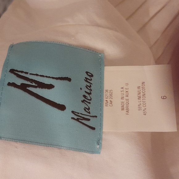 Marciano Cream Pleated Skirt with Silver Sequins. 6 - Picture 5 of 6